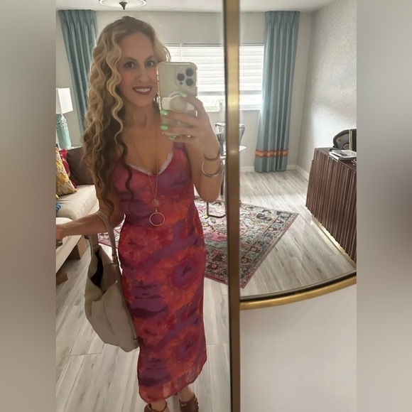 Ronny Kobo Tie Dye Mesh Maxi Dress size medium - Picture 9 of 16